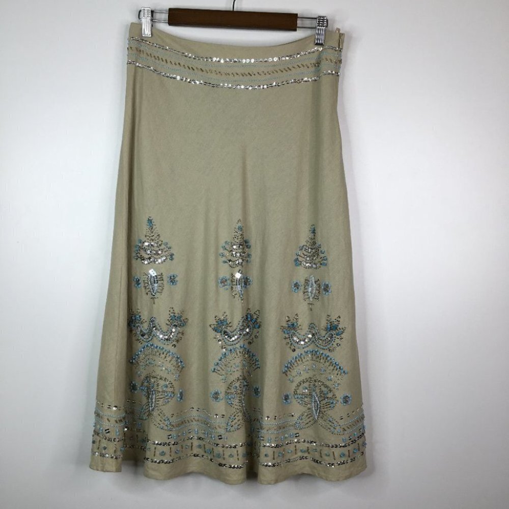 Carol little Lined Sequin and beaded skirt